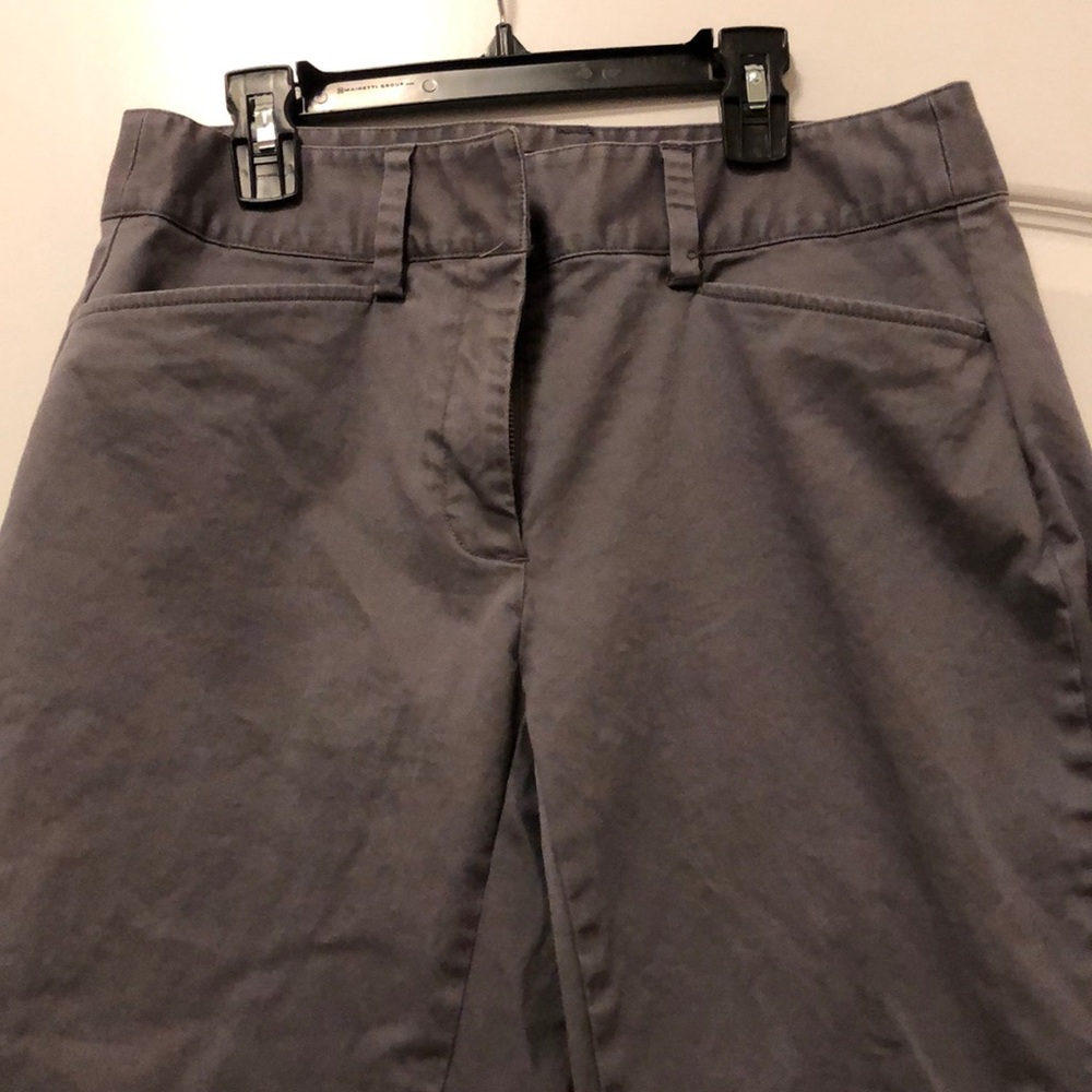 Lands End 6p mid rise, gray, straight leg chino